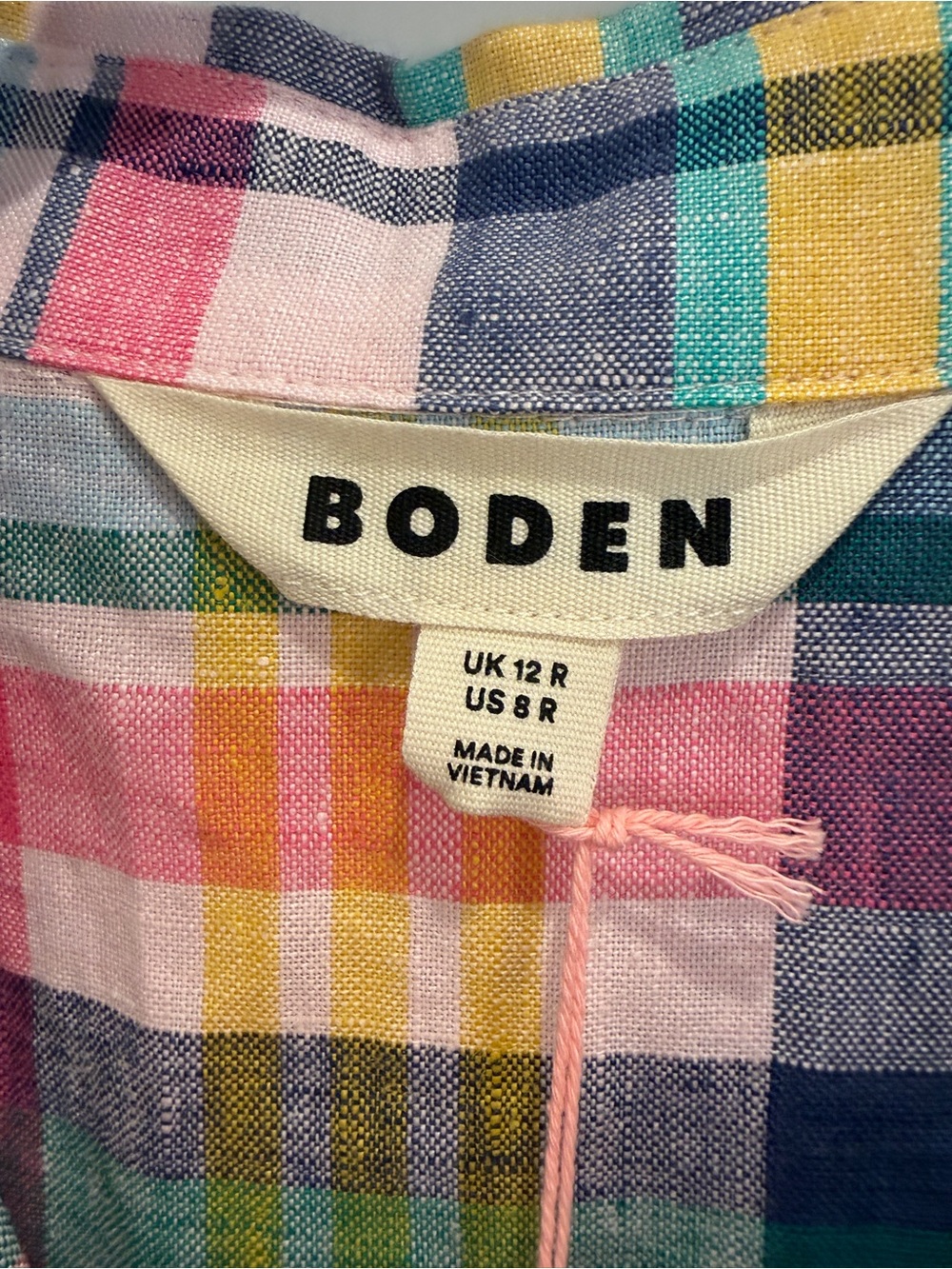 Boden Erma Drop Waist Linen Dress, 8R - Picture 9 of 9